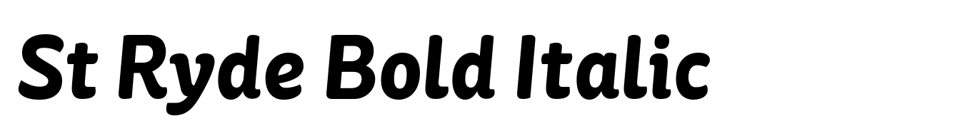 St Ryde Bold Italic